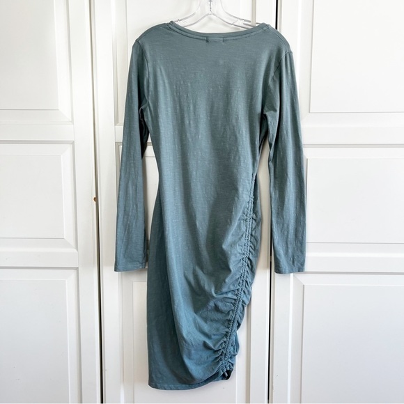 Sundry by Anthropologie | Shirred Mini Dress 3/4 Length Sleeves  Size 1 (Small) - Picture 5 of 7